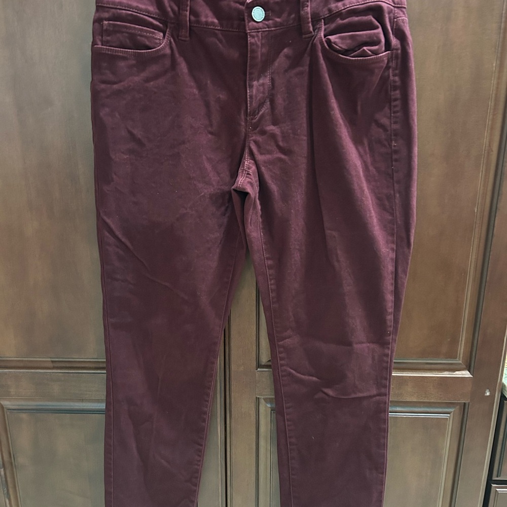 Women's Burgundy Jeans